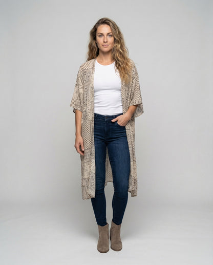 Kimono Donna Boho Orlo a Cascata - Brentozzi
