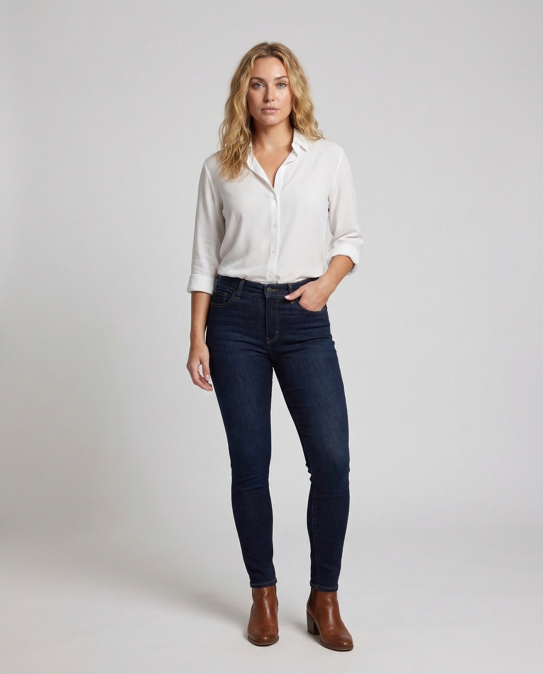 Camicia Donna Effetto Seta Scollo a V Aperto - Brentozzi