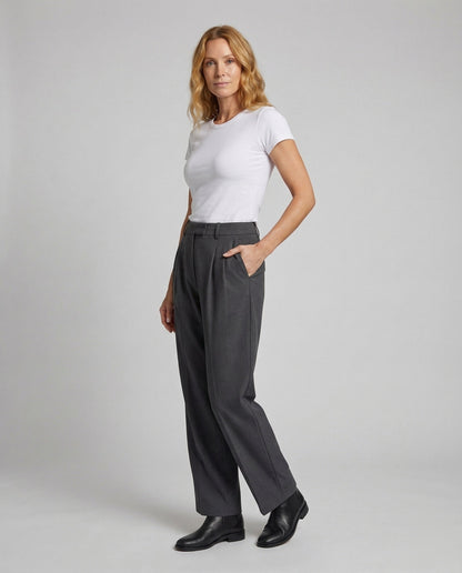 Pantaloni Donna Taglio Largo Vita Elastica Coperta - Brentozzi