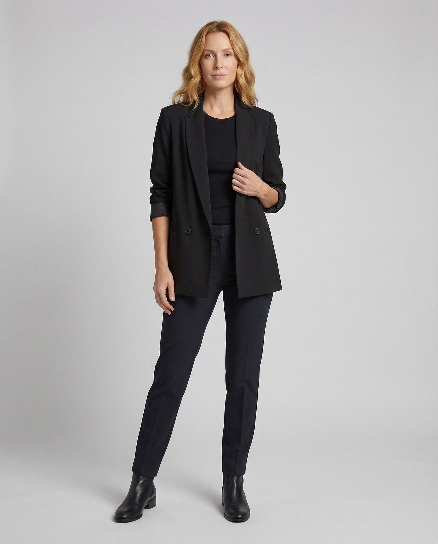 Blazer Donna Oversize Spalle Imbottite Taglio Lungo - Brentozzi