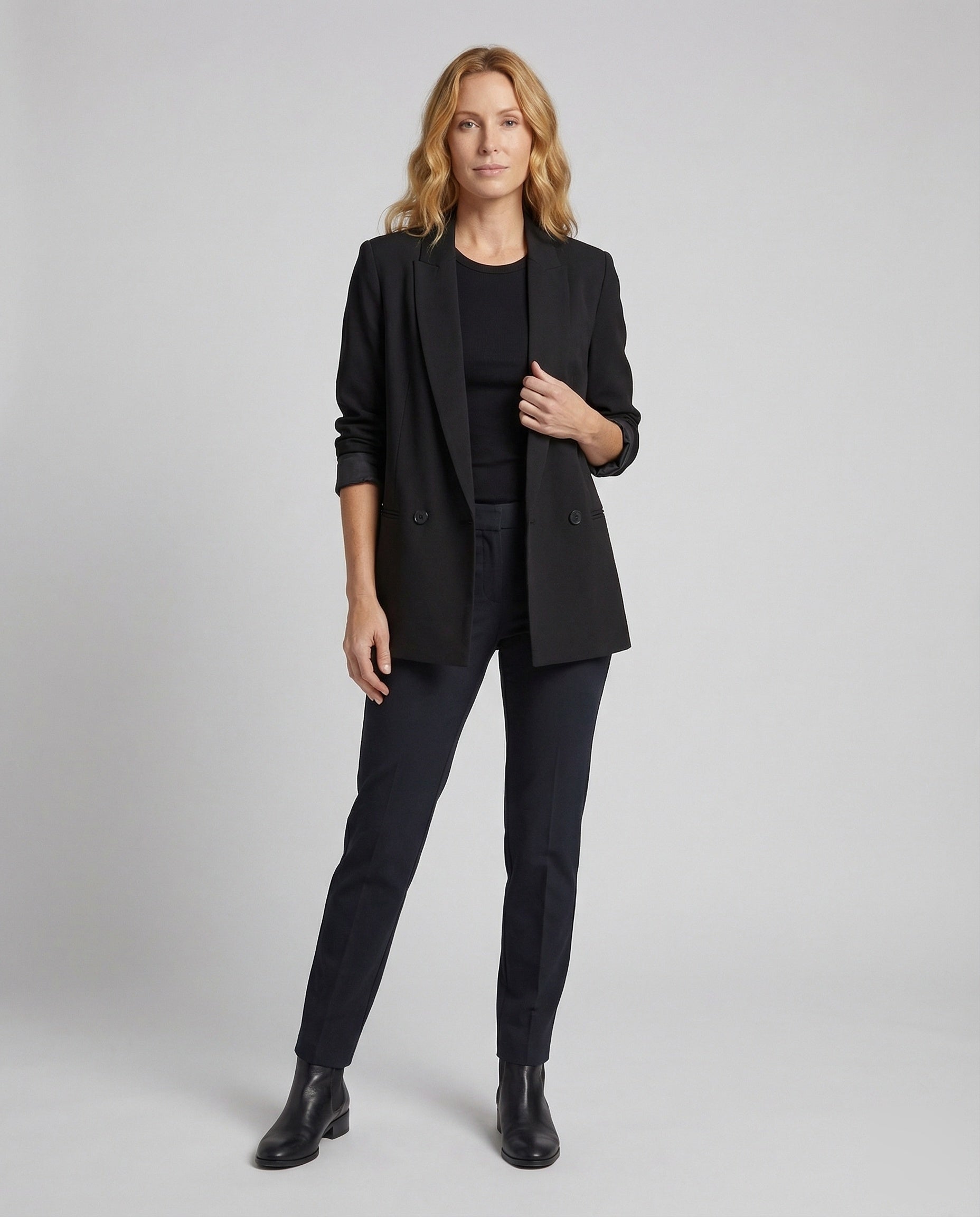 Blazer Donna Oversize Spalle Imbottite Taglio Lungo - Brentozzi