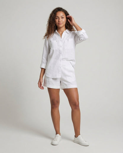 Completo Donna Lino Shorts Vita Alta - Brentozzi