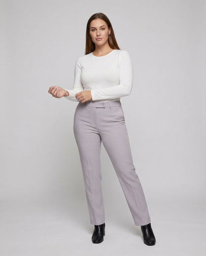 Pantaloni Donna in Tessuto Stretch Vita Media - Brentozzi