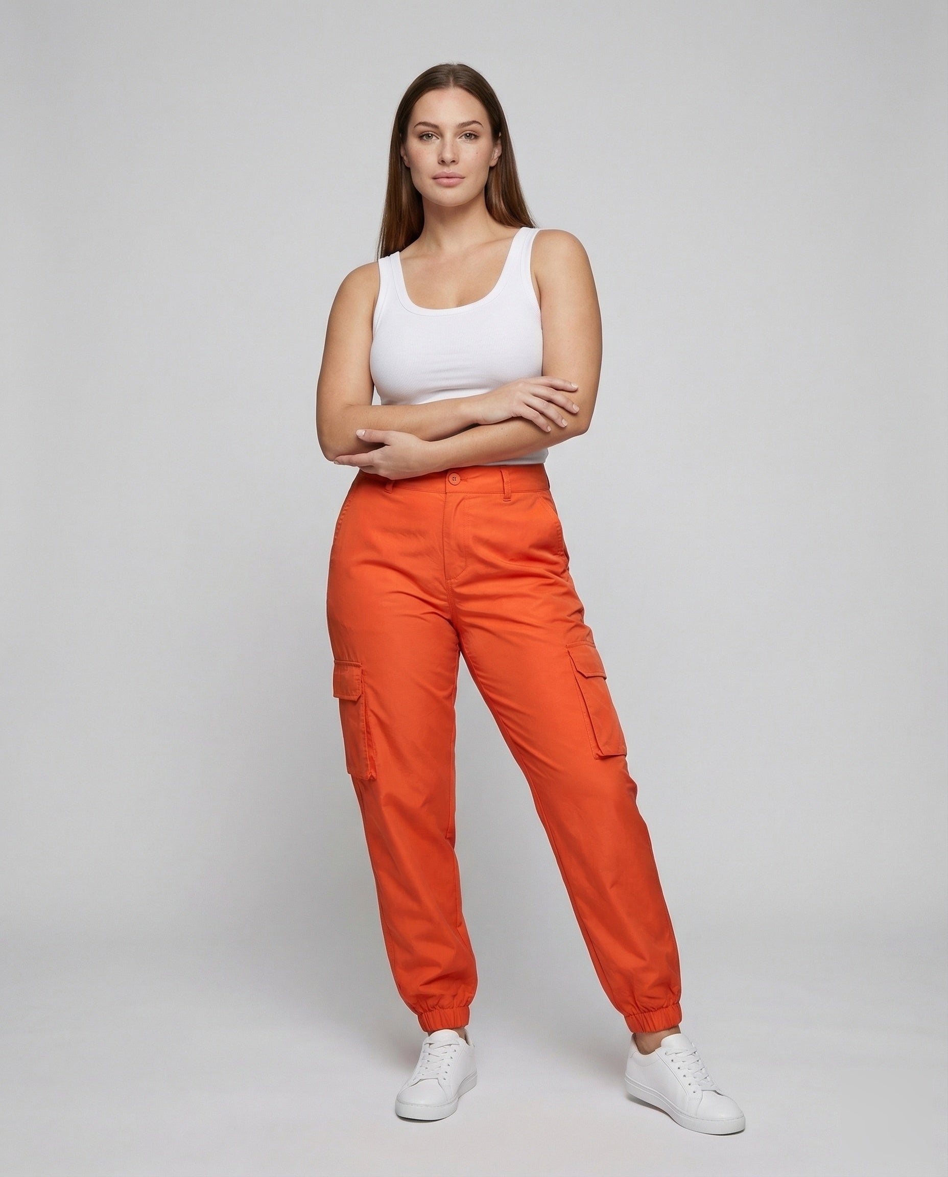 Pantaloni Jogger Donna Workwear Tasche con Patta - Brentozzi