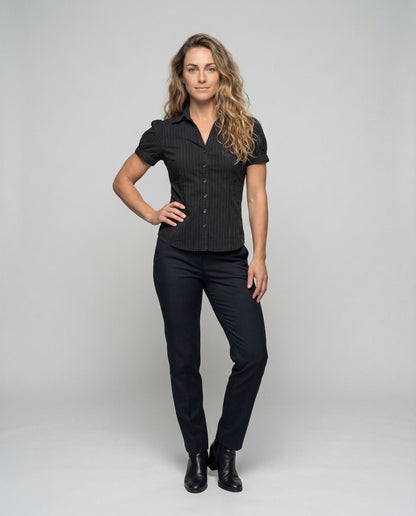 Camicia Donna a Righe con Maniche Risvoltate - Brentozzi