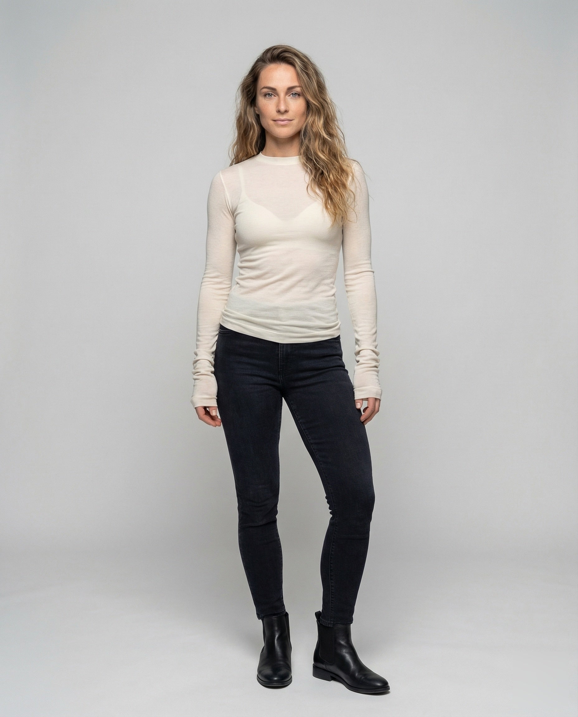 Maglia Basic Donna Manica Lunga Polsini Lunghi - Brentozzi