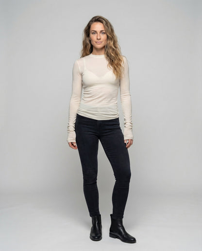Maglia Basic Donna Manica Lunga Polsini Lunghi - Brentozzi
