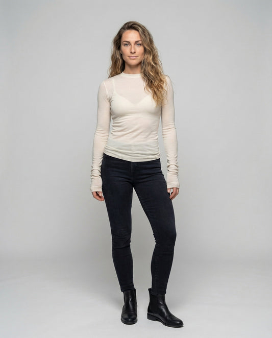 Maglia Basic Donna Manica Lunga Polsini Lunghi - Brentozzi
