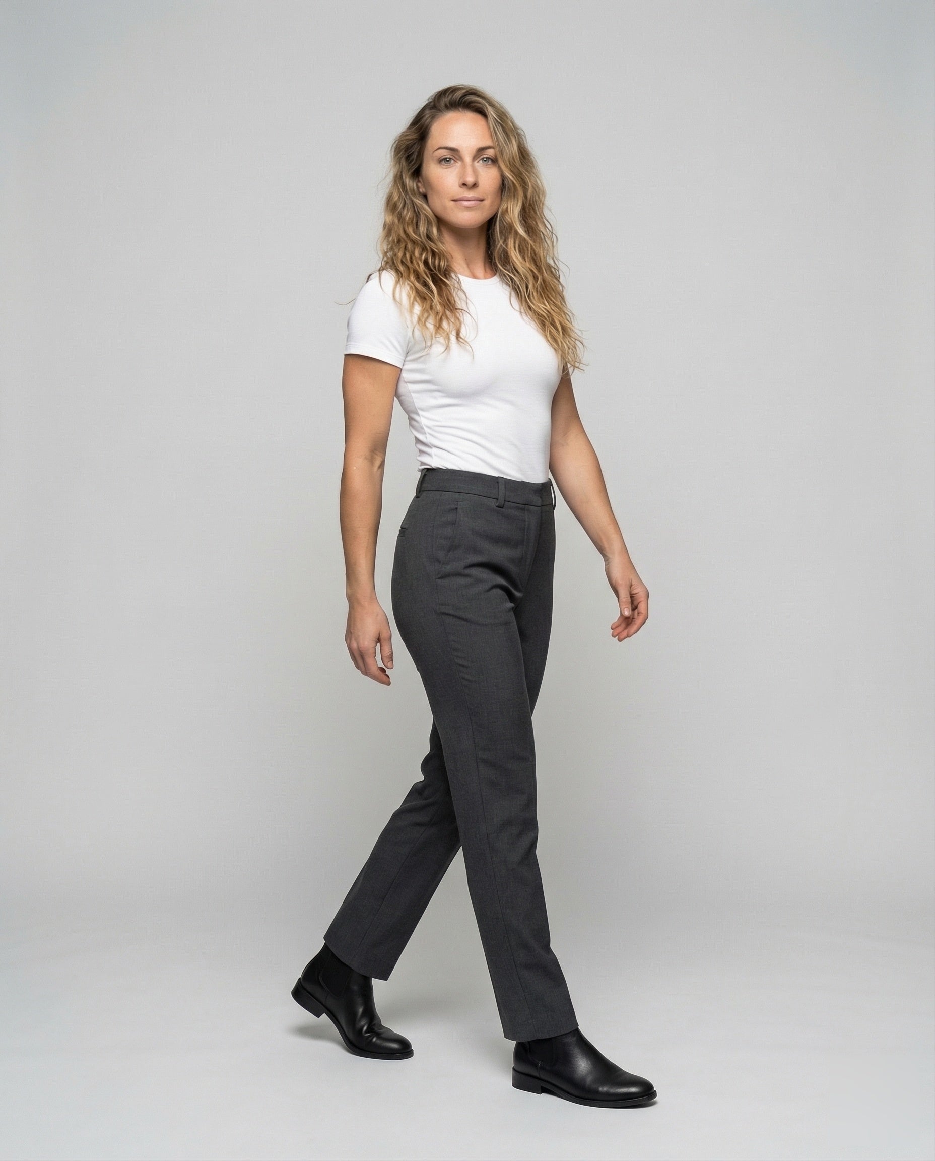 Pantaloni Donna con Piega e Cintura Coperta - Brentozzi
