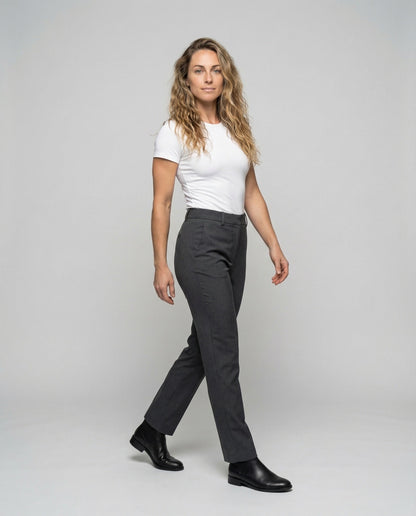 Pantaloni Donna con Piega e Cintura Coperta - Brentozzi