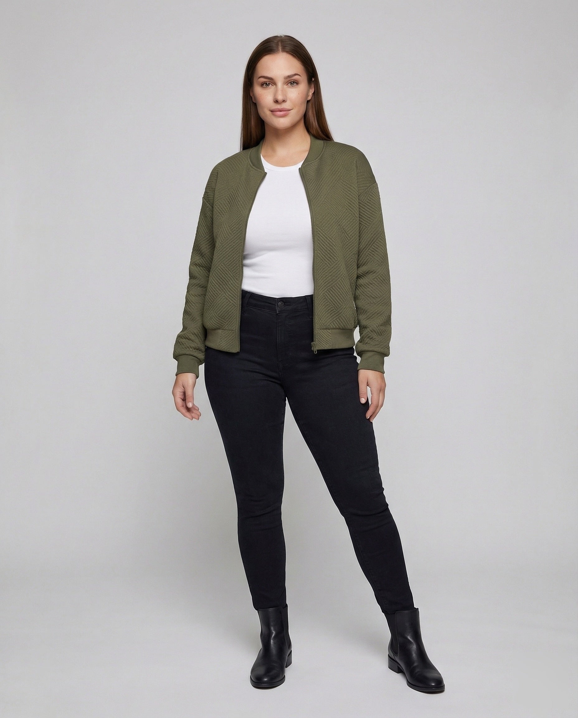 Giacca Bomber Donna in Maglia Strutturata - Brentozzi