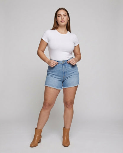 Jeansshorts Donna Modellanti Orlo Sfrangiato - Brentozzi