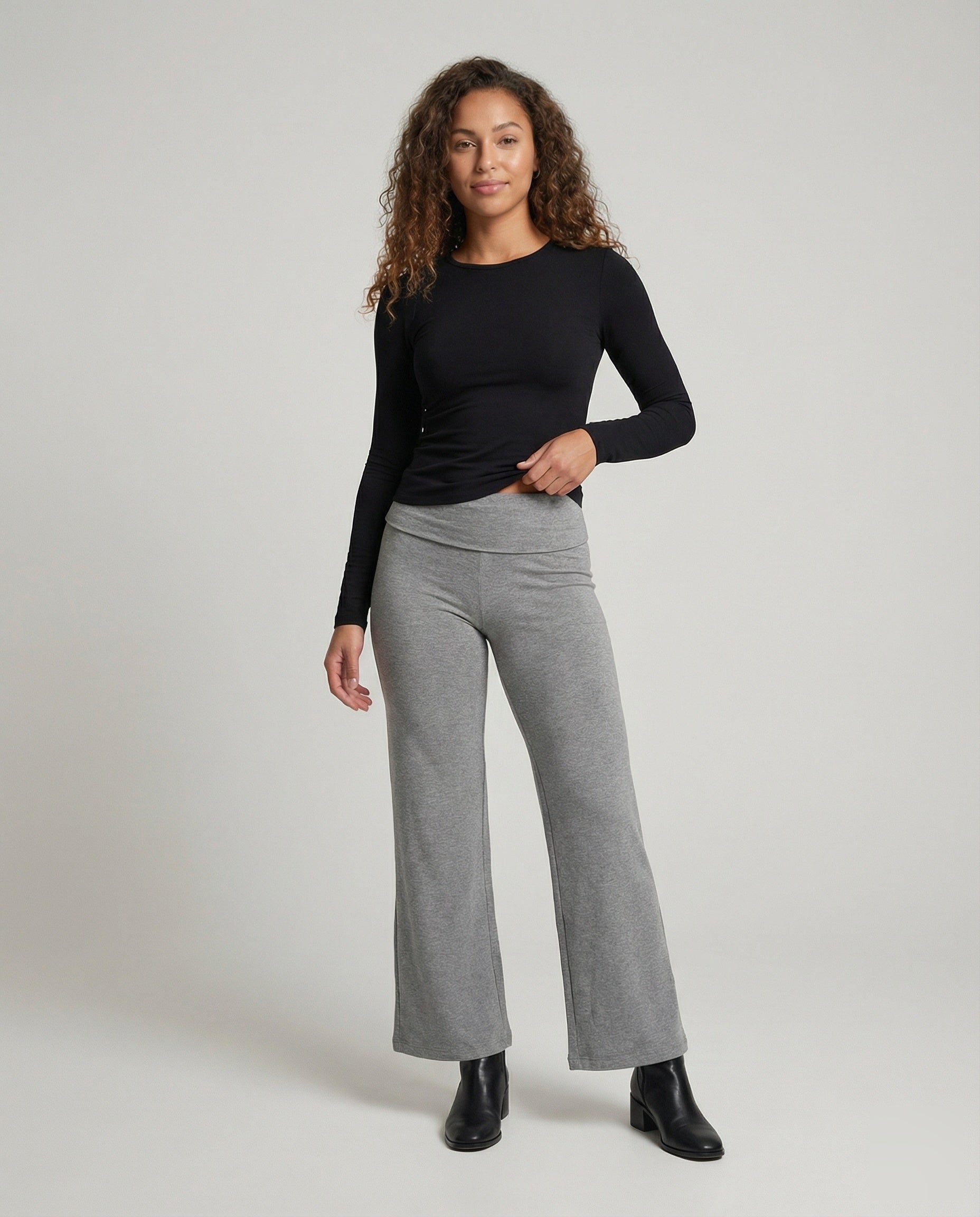 Leggings Donna in Jersey Vita Risvoltata - Brentozzi