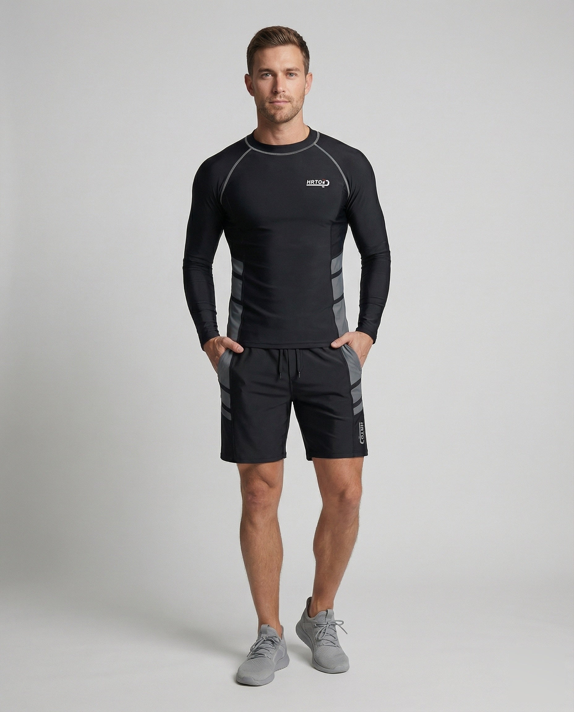 Completo Uomo Rashguard con Protezione UV e Badeshorts - Brentozzi