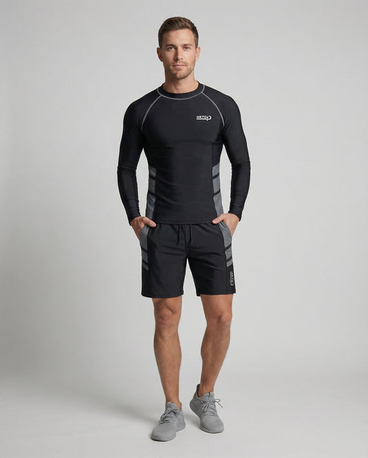 Completo Uomo Rashguard con Protezione UV e Badeshorts - Brentozzi