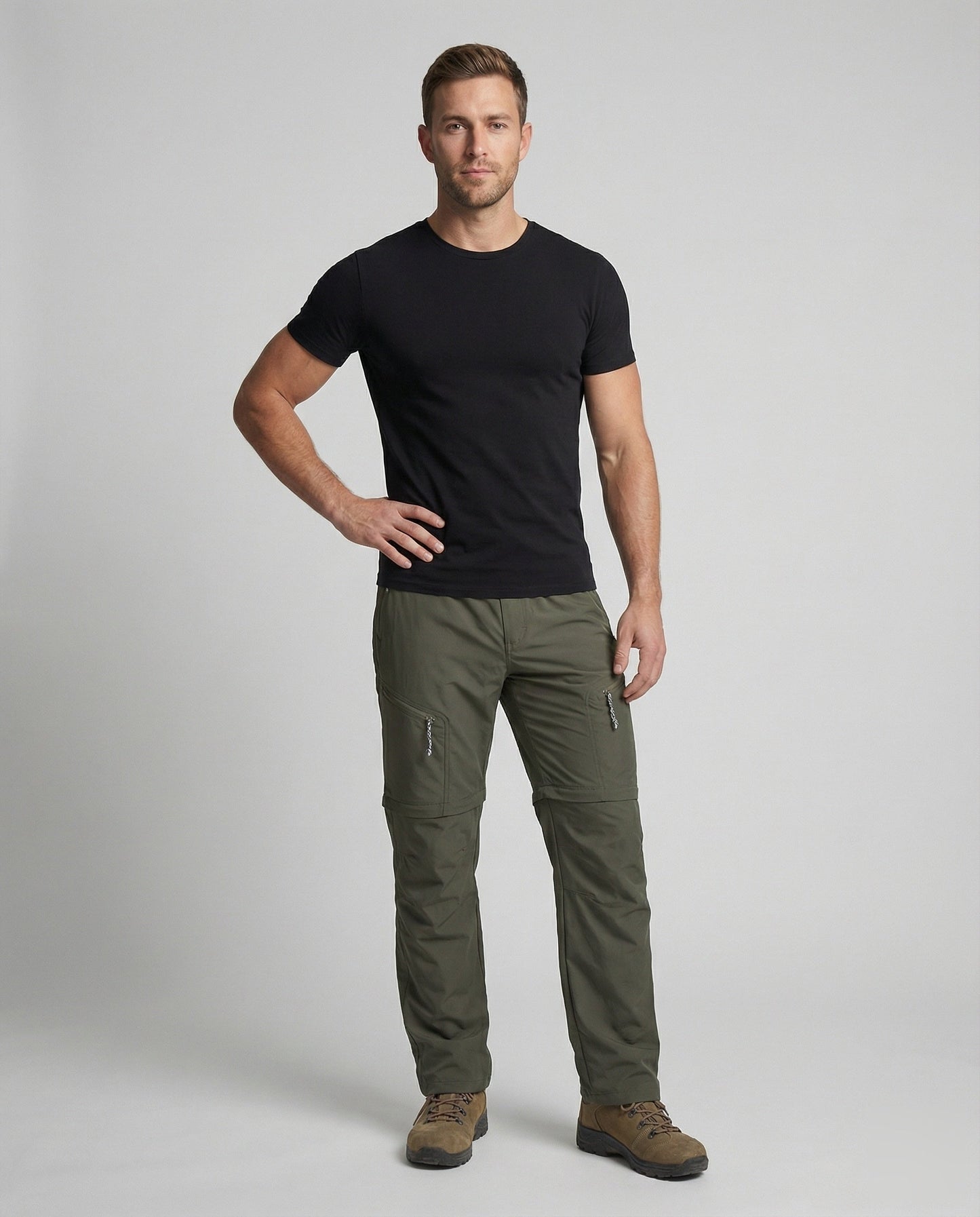 Pantaloni Uomo da Viaggio Utility con Cintura Clip - Brentozzi
