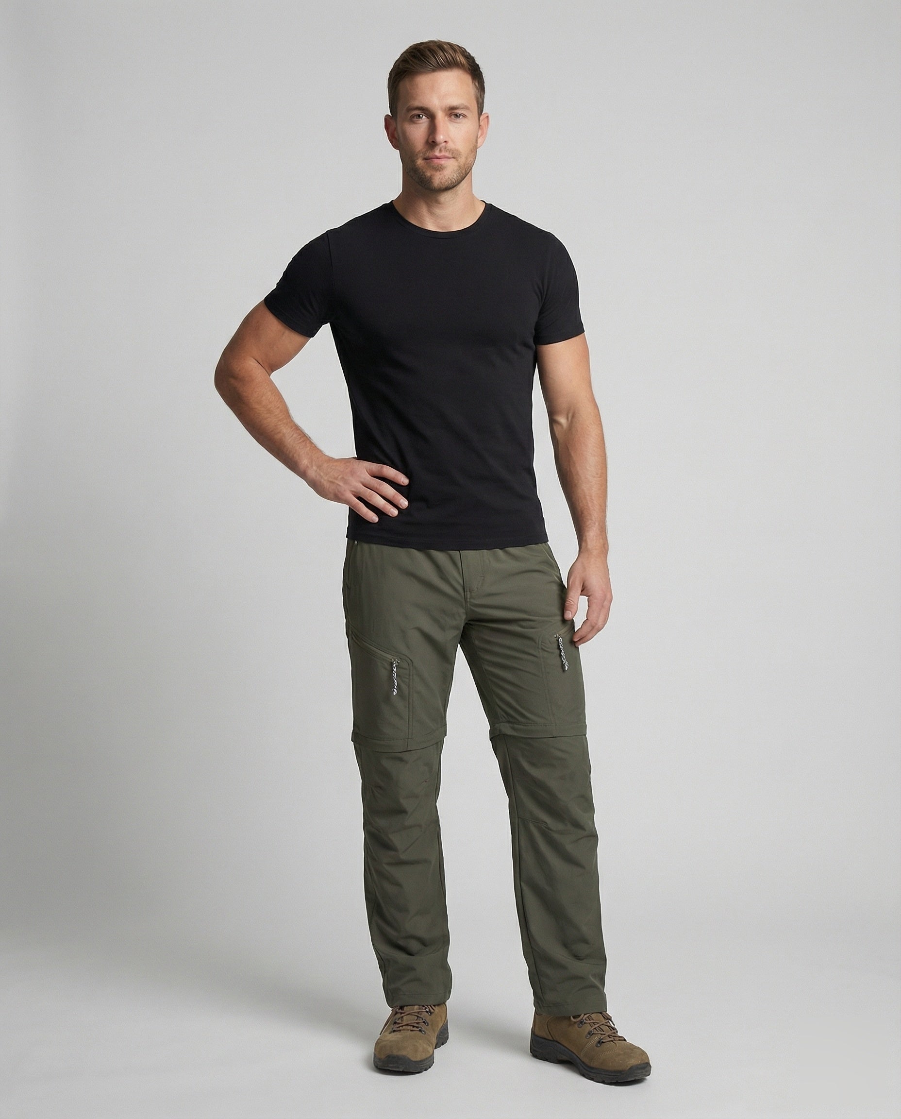 Pantaloni Uomo da Viaggio Utility con Cintura Clip - Brentozzi