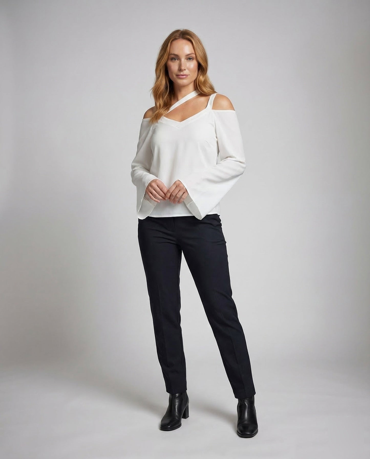 T-shirt Donna Asimmetrica Collo Choker - Brentozzi