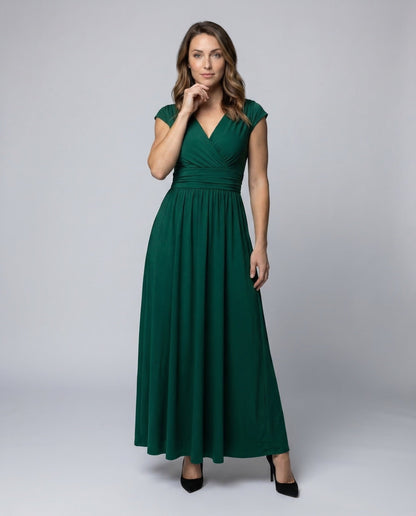 Abito Maxi Donna Svasato Plissettato - Brentozzi