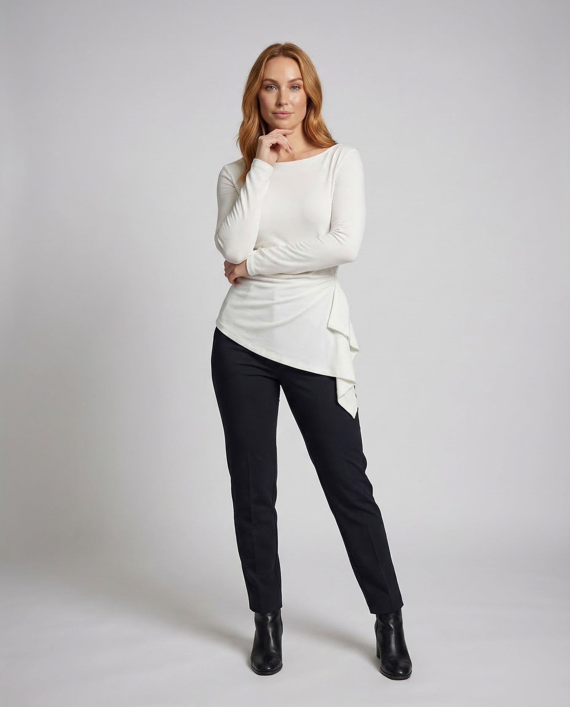 Donna Maglia Sottile Nodo Drappeggio - Brentozzi
