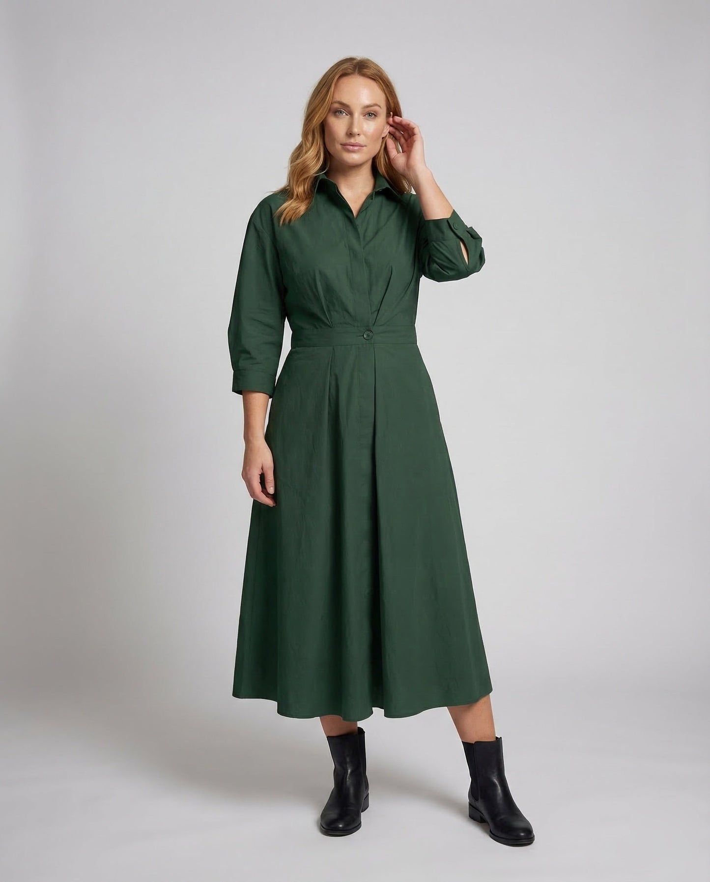 Abito Camicia Donna Collo Alto con Nodo - Brentozzi