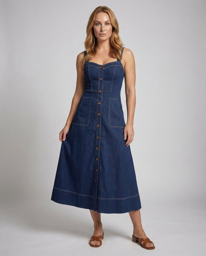 Abito Jeans Donna Corsetto Sagomato - Brentozzi