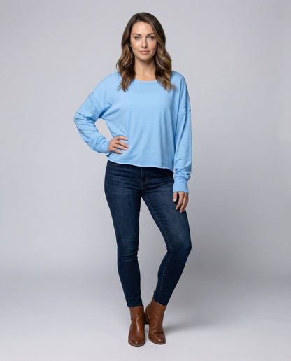 Felpa Donna Scollatura Incrociata Dietro Slim Fit - Brentozzi