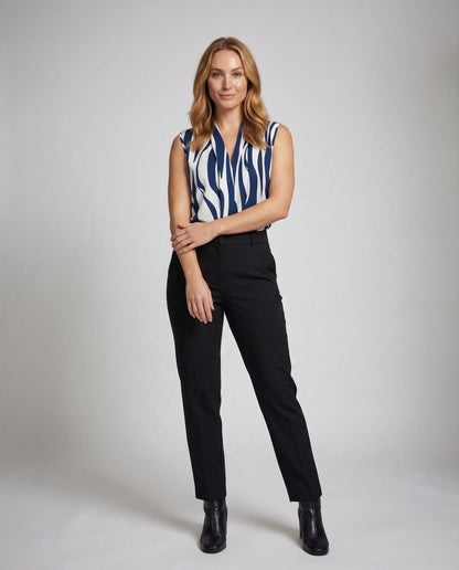 Blusa Donna in Viscosa Collo Drappeggiato a Incrocio - Brentozzi