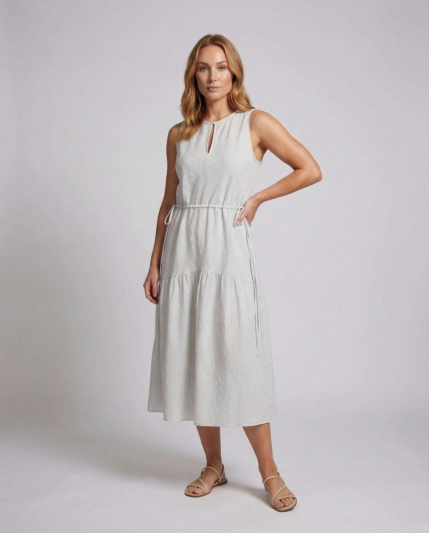 Abito Donna A-Linea in Crepe con Tasche Laterali - Brentozzi