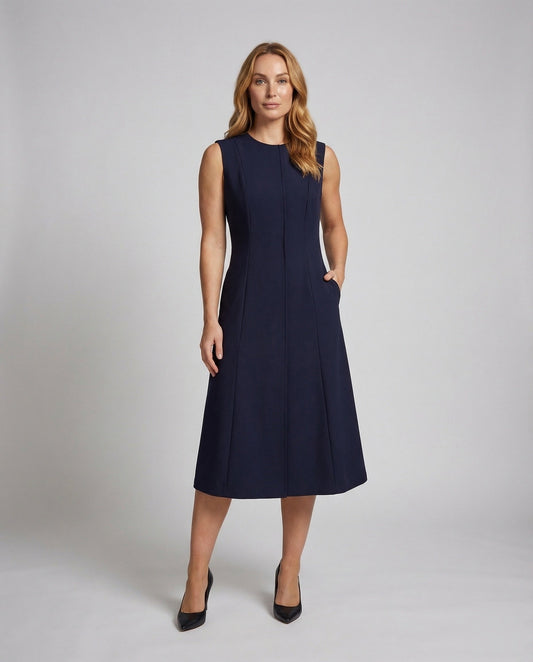 Abito Midi Donna Cuciture Viennesi Linea A - Brentozzi