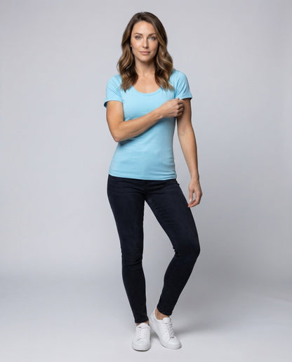 T-shirt Donna in Cotone Mix Taglio Sfiancato - Brentozzi