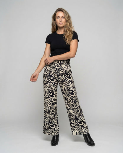 Pantaloni Culotte Donna in Viscosa Jersey Taglio Largo - Brentozzi