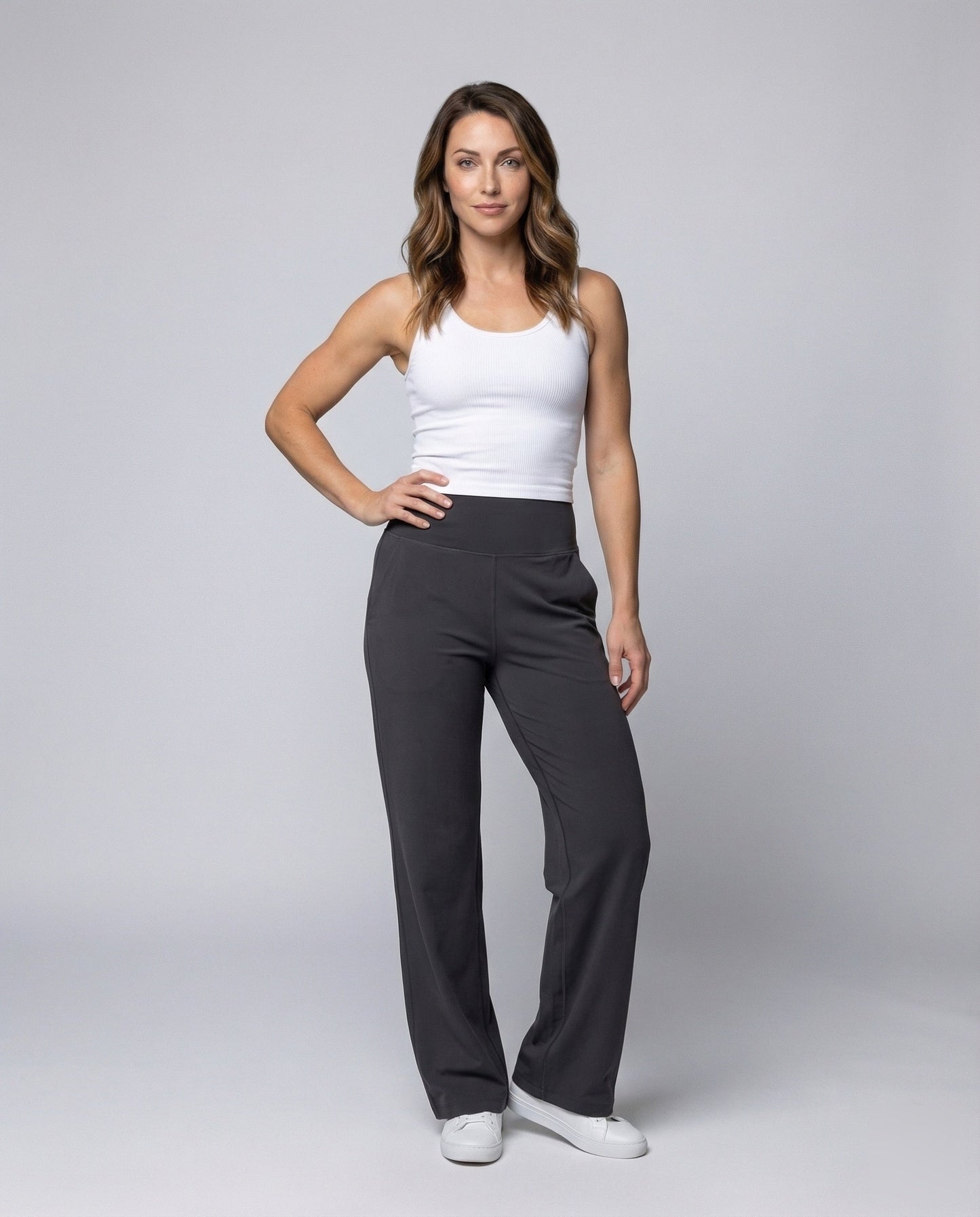 Pantaloni Palazzo Donna con Pannello Alto e Tasche Laterali - Brentozzi