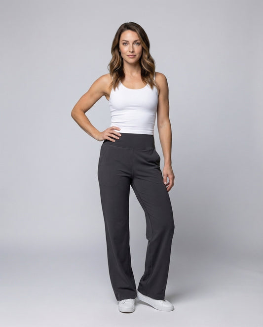 Pantaloni Palazzo Donna con Pannello Alto e Tasche Laterali - Brentozzi