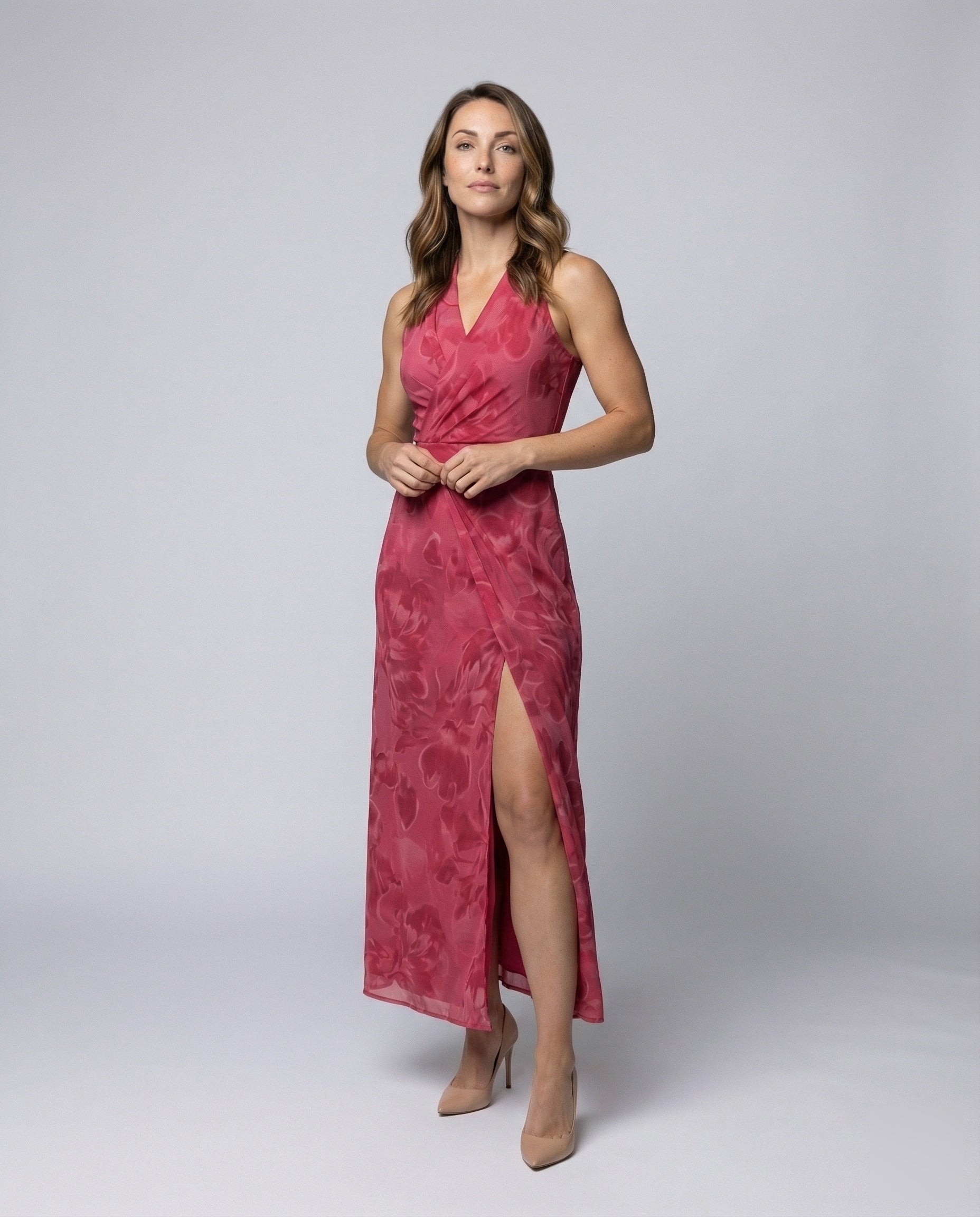 Abito Maxi Donna Effetto Seta con Corsetto Slim - Brentozzi