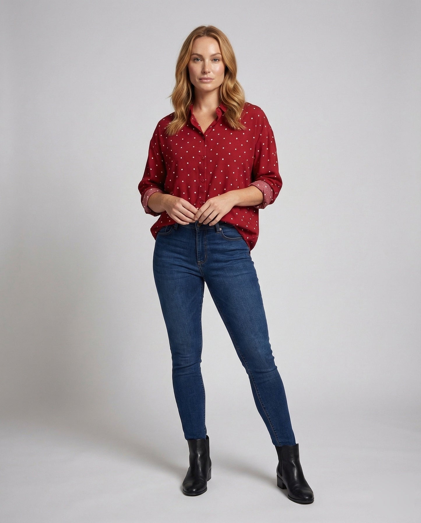 Babydoll Donna con Mini Gonna Ampia e Motivo a Pois - Brentozzi