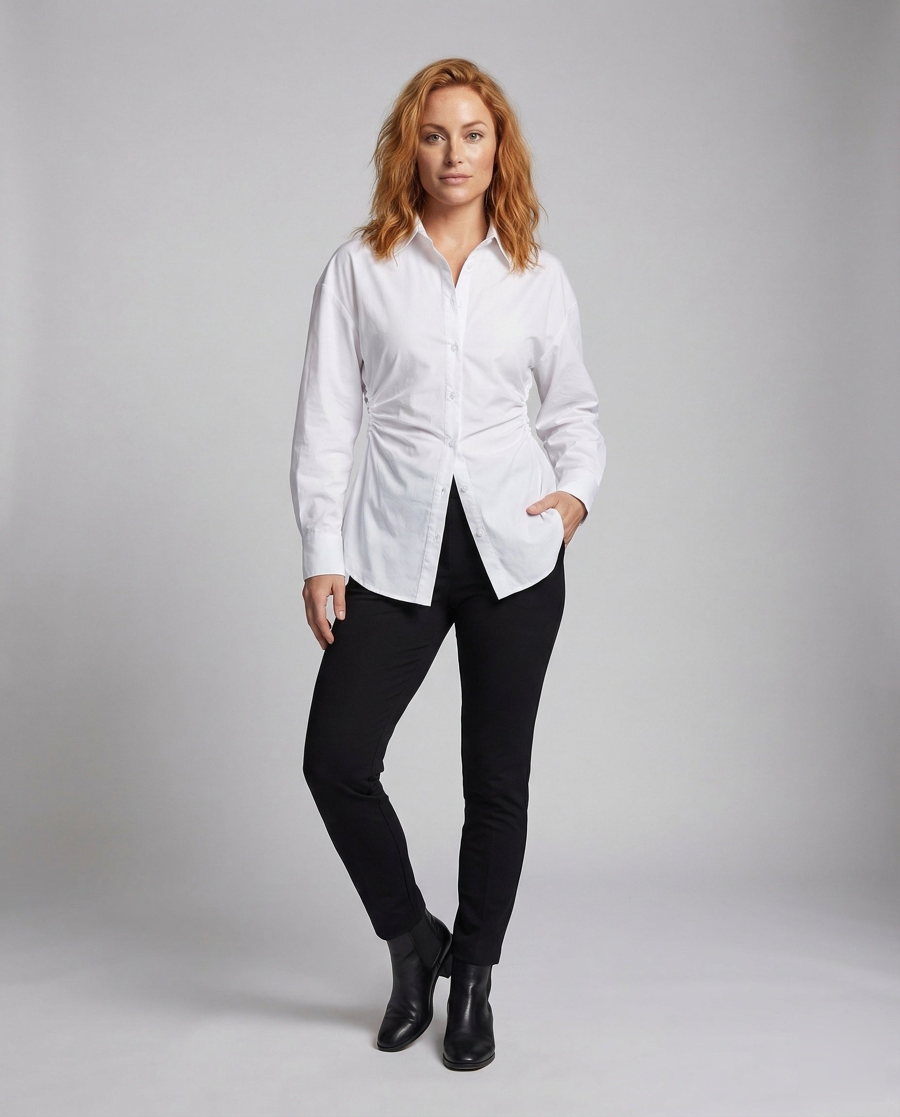 Blusa Donna Scollata con Choker Integrato e Stampa Floreale - Brentozzi