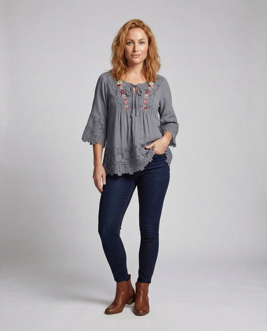 Abito Midi Donna con Spalle Drappeggiate e Gonna Plissettata - Brentozzi