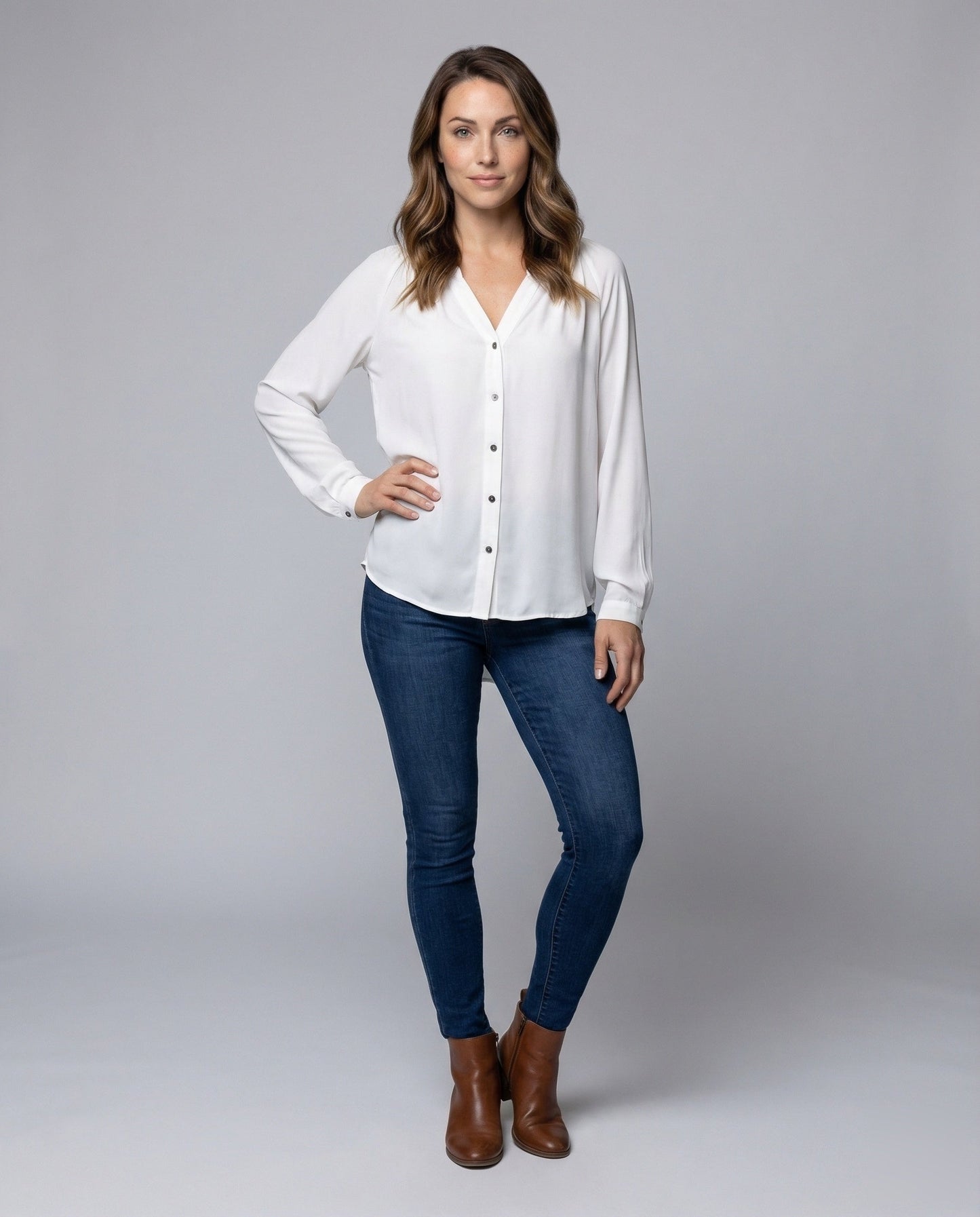 Donna in Cotone Maniche a Sbuffo Fiocco Sul Retro - Brentozzi