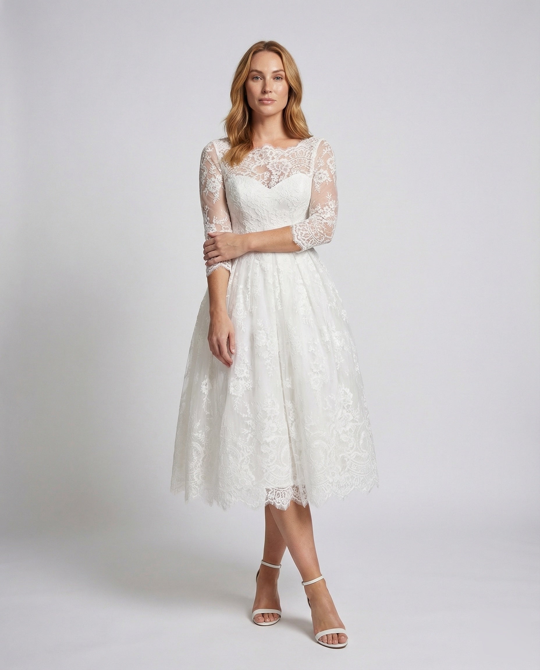 Camicia Donna in Broderie Anglaise con Maniche a Palloncino e Ricami - Brentozzi