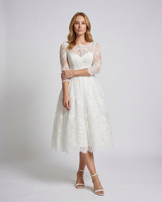 Camicia Donna in Broderie Anglaise con Maniche a Palloncino e Ricami - Brentozzi