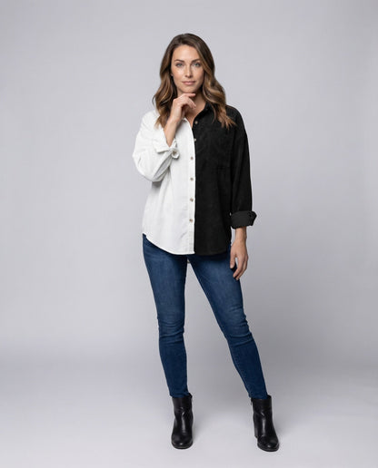 Blusa Donna con Volant Maniche Trombetta e Nodo Frontale - Brentozzi