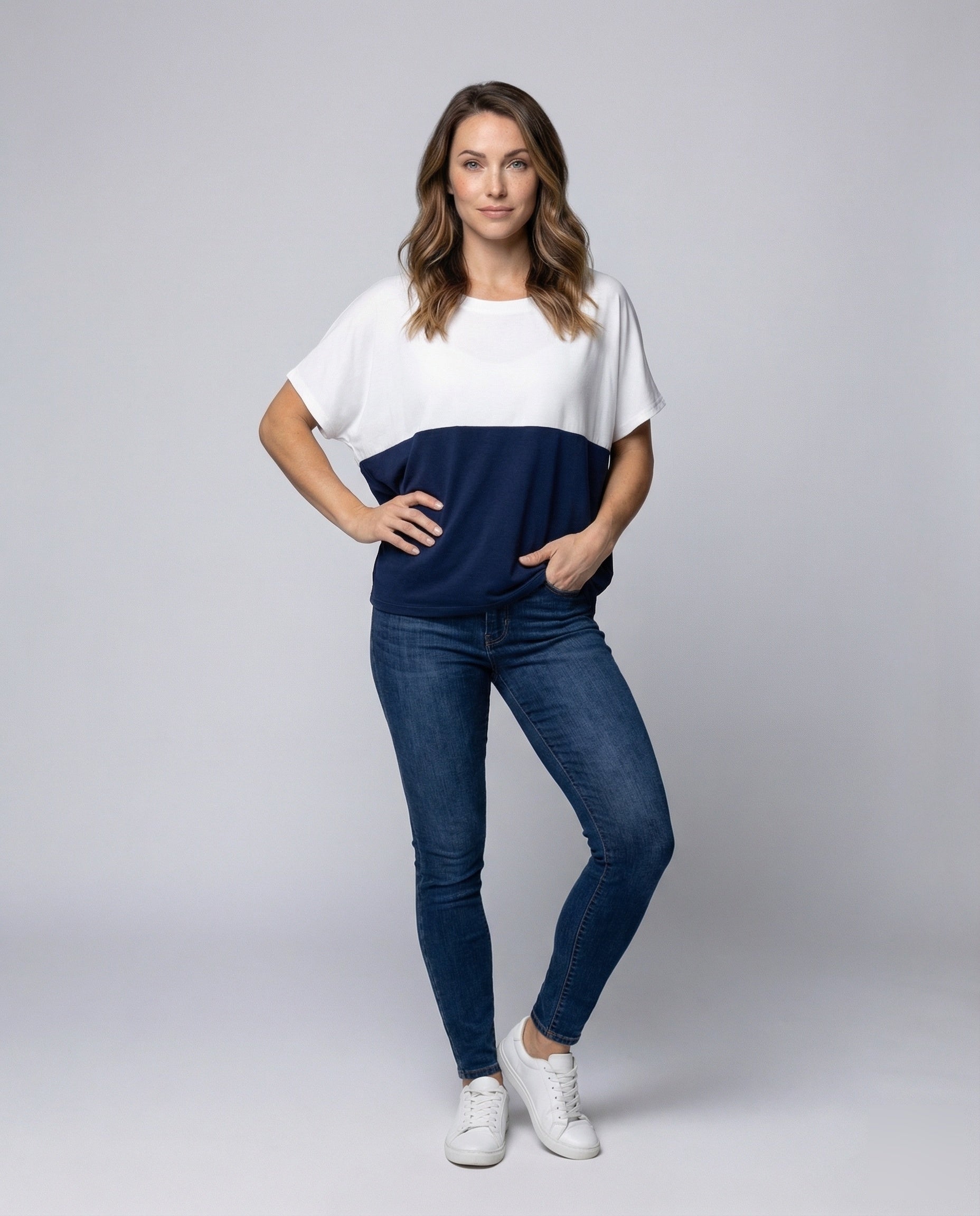 Blusa Donna Elegante Colletto alla Coreana Maniche con Polsini - Brentozzi