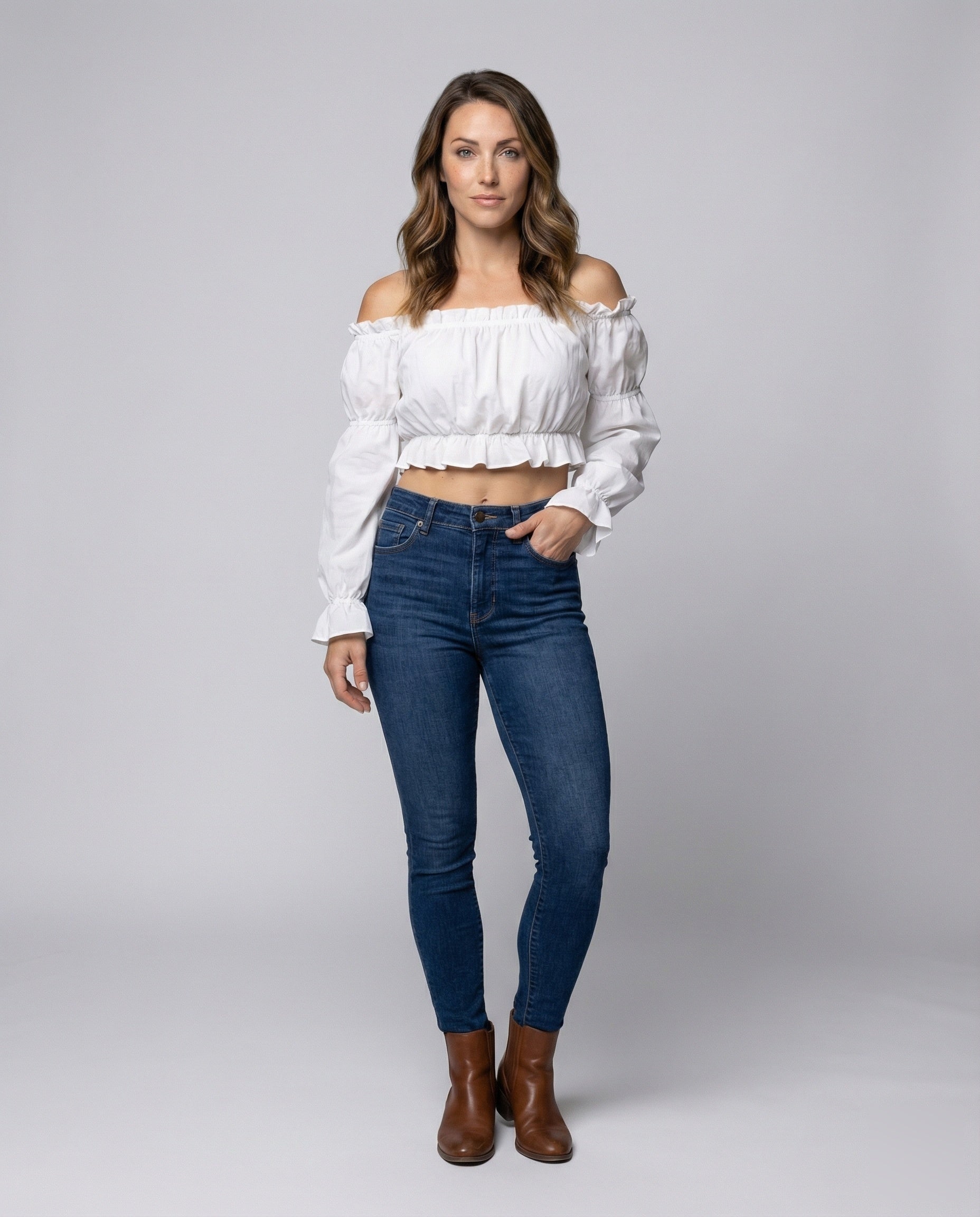 Camicia Casual Donna in Crêpe e Viscosa Regular Fit - Brentozzi