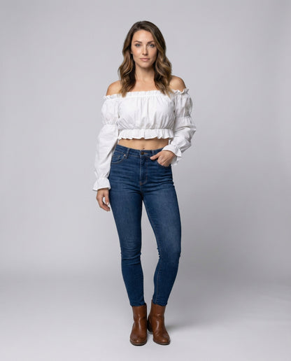 Camicia Casual Donna in Crêpe e Viscosa Regular Fit - Brentozzi