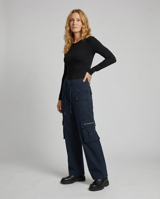 Pantaloni Cargo Donna Tasche Multiple Taglio Ampio - Brentozzi