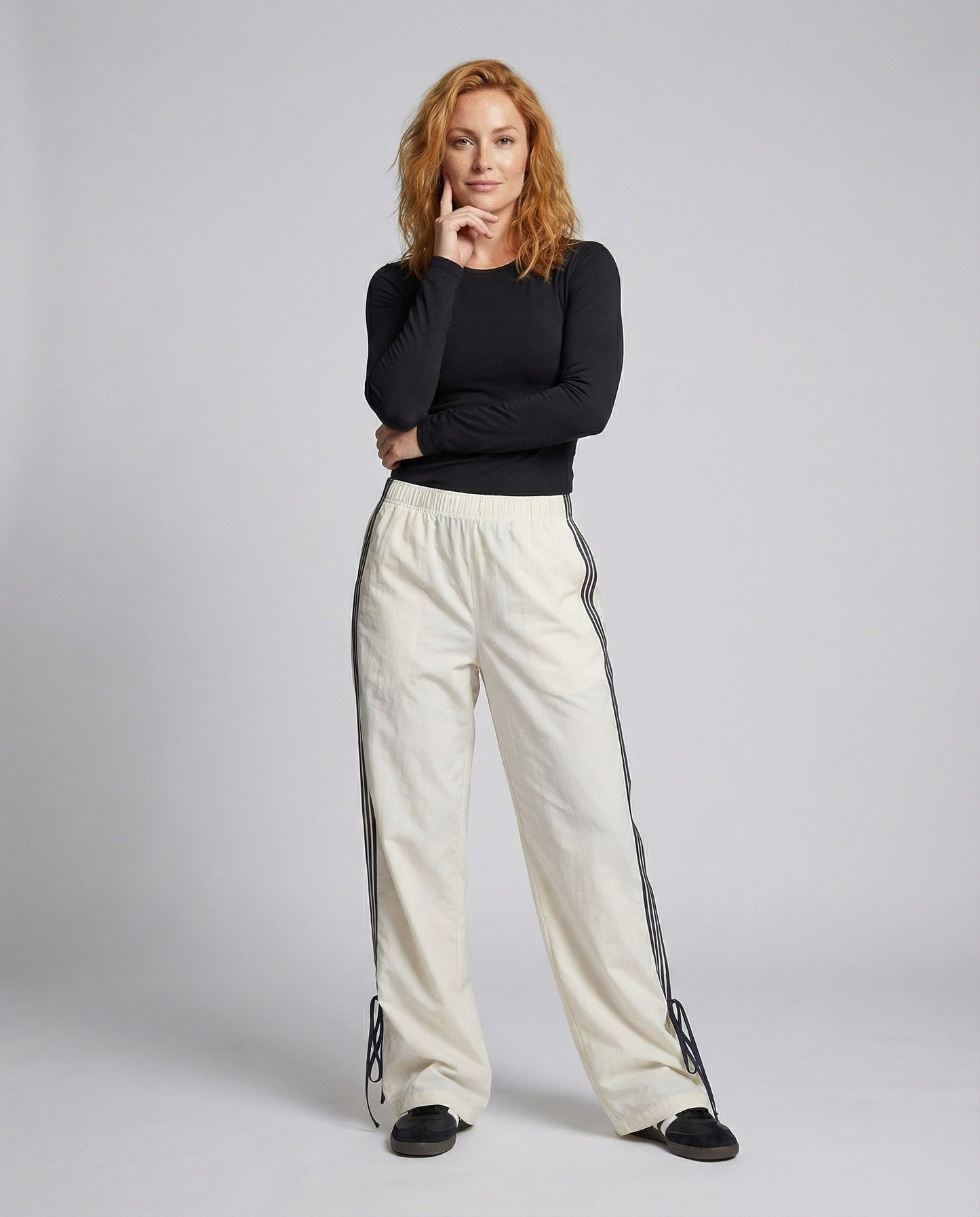 Pantaloni Tuta Donna Ampi con Coulisse Orlo - Brentozzi
