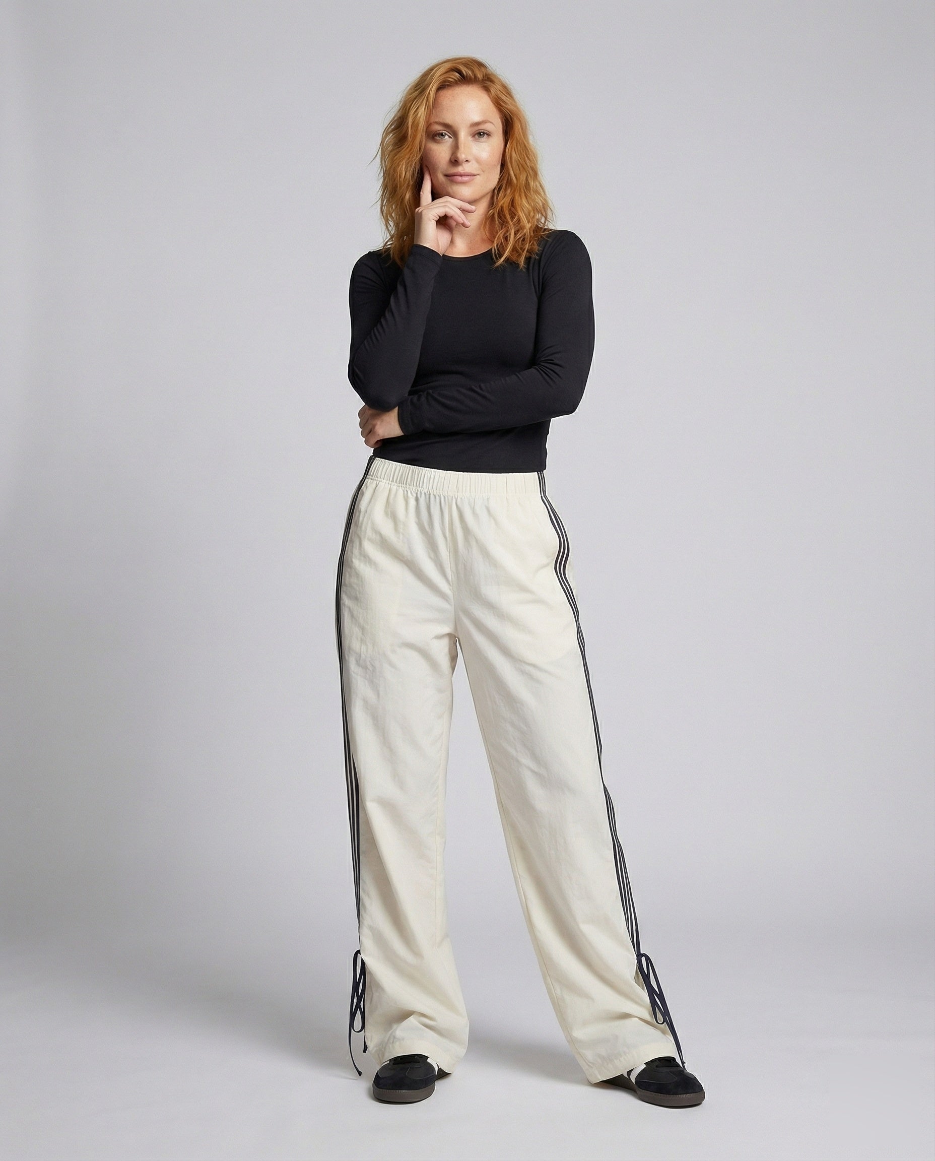 Pantaloni Tuta Donna Ampi con Coulisse Orlo - Brentozzi