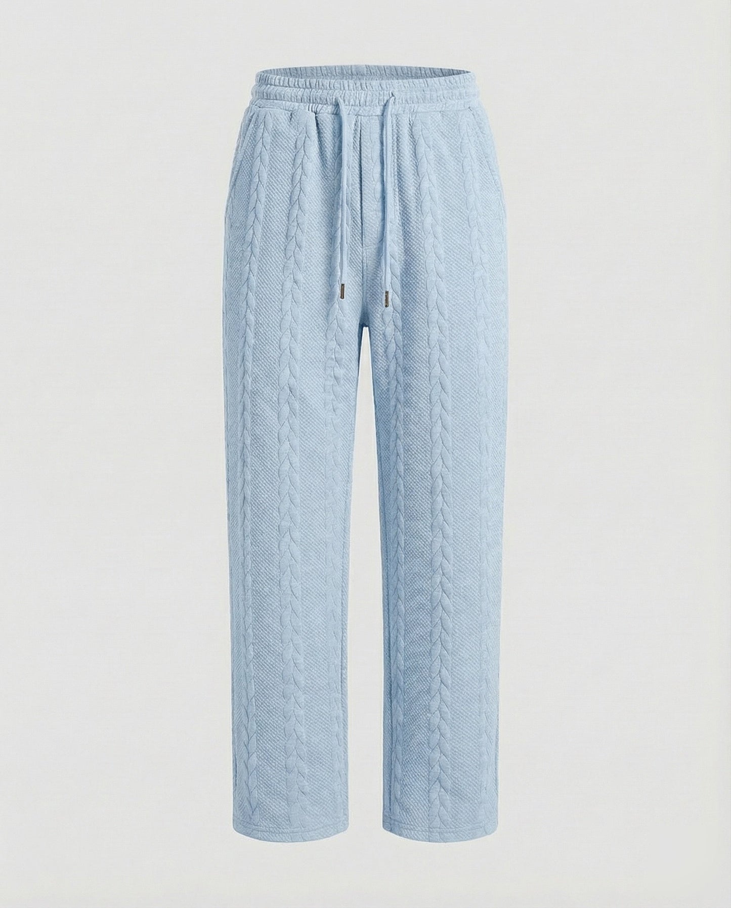 Pantaloni Lounge Donna Maglia a Treccia con Coulisse