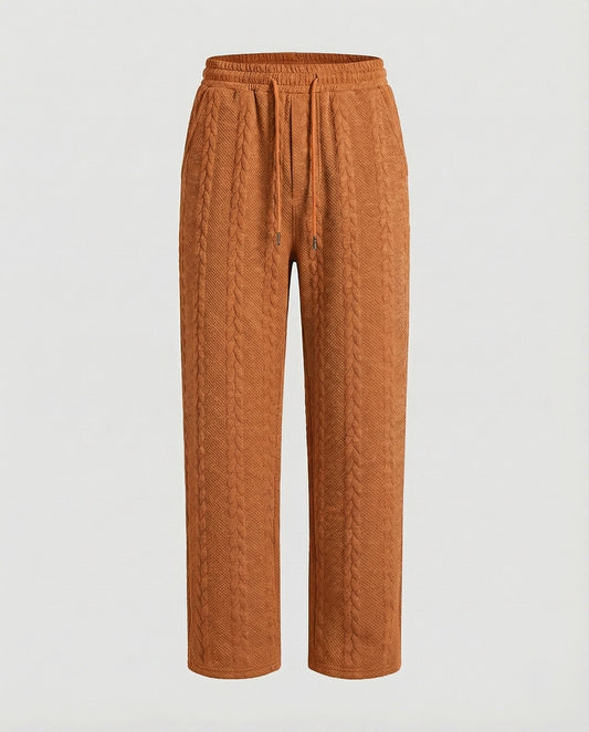 Pantaloni Lounge Donna Maglia a Treccia con Coulisse - Brentozzi